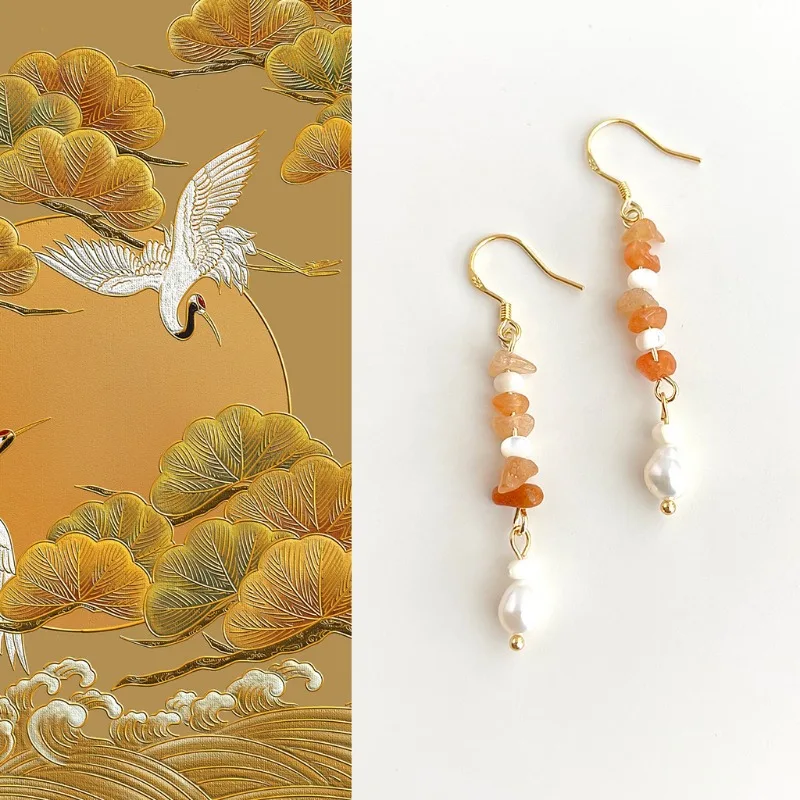 

Shining U Freshwater Pearl Dangle Earrings for Women Fashion Accessory Spring