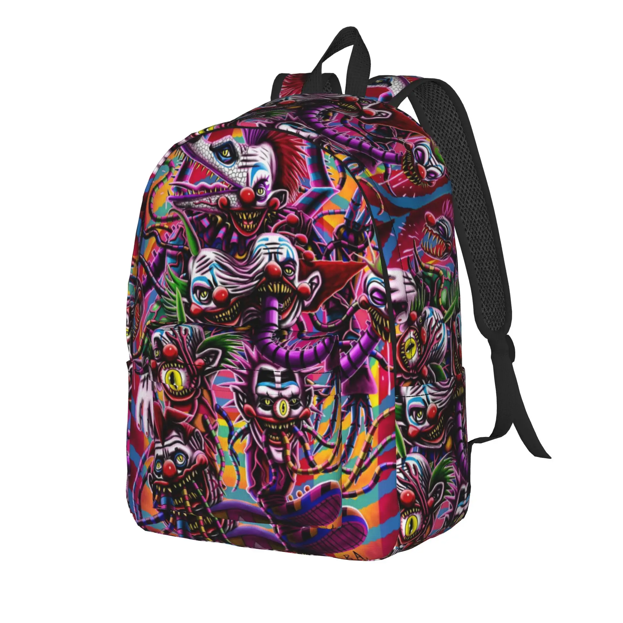 Killer Klowns From Outer Space Wax Backpack  University Backpacks Women Men Kawaii High School Bags Design Durable Rucksack