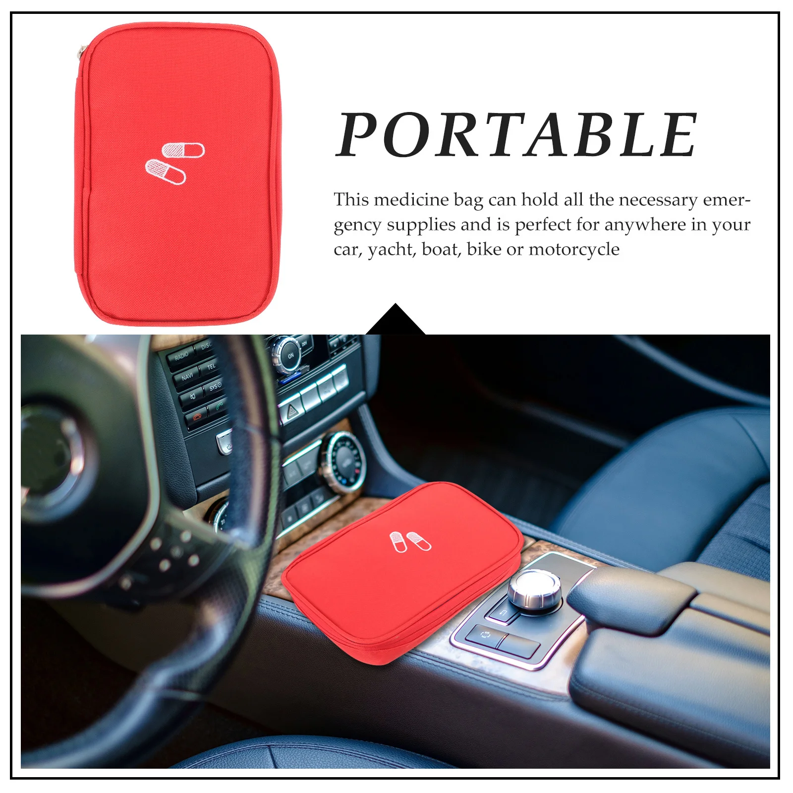 حقيبة أدوية كبيرة محمولة منظم أدوات الإسعافات الأولية المتينة للسفر وحقيبة التمريض وحقيبة تخزين الأدوية حاوية محمولة