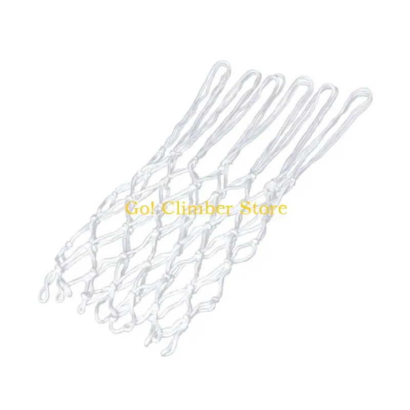 Q84C Nylon świecące felgi do koszykówki siatka 12 pierścieni standardowy rozmiar świecąca siatka do koszykówki Nightlight siatka