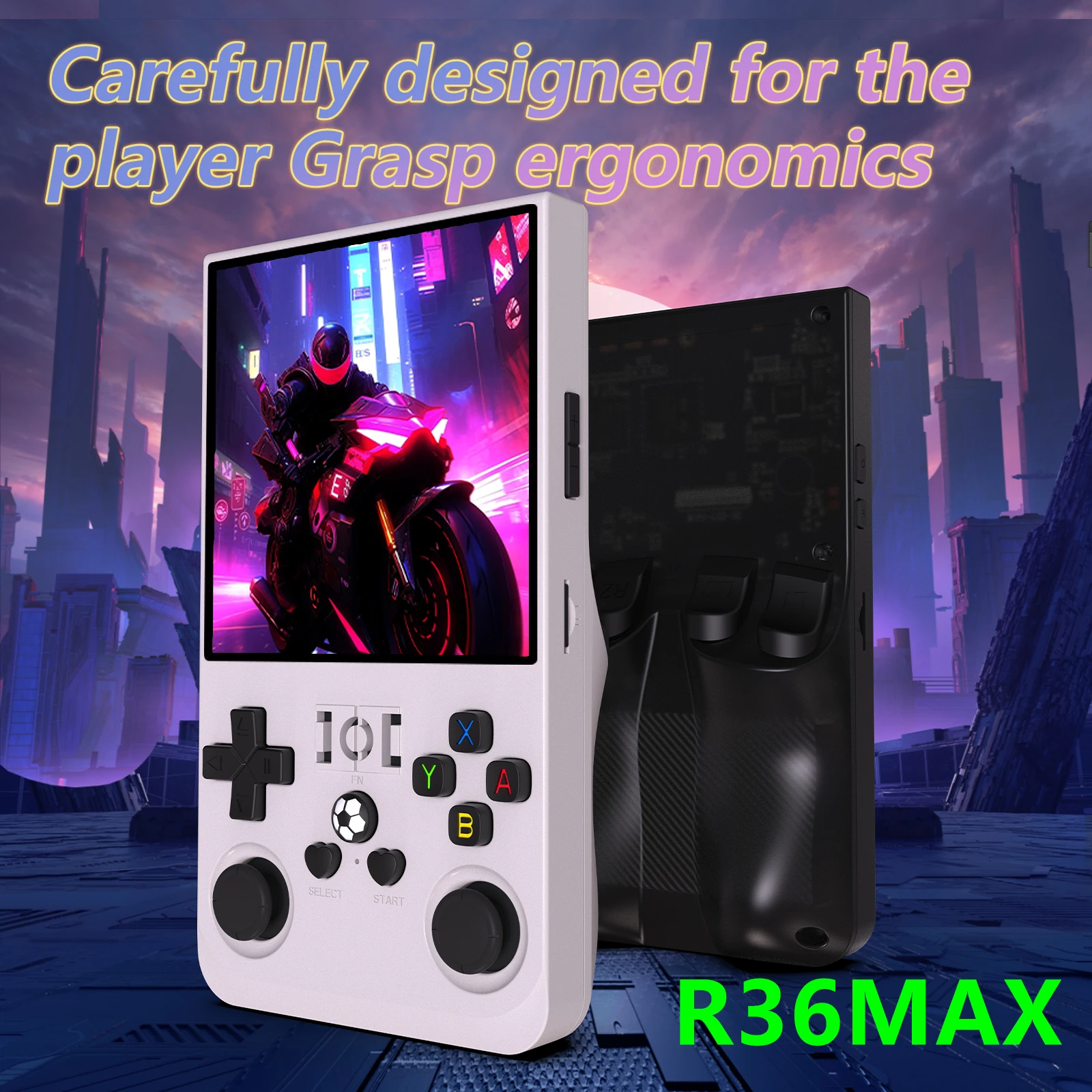 

Coopreme R36MAX 64G 128G Retro Handheld Game Console Linux System 4.0 Inch IPS Screen Portable Video Player Dual Joystick Games