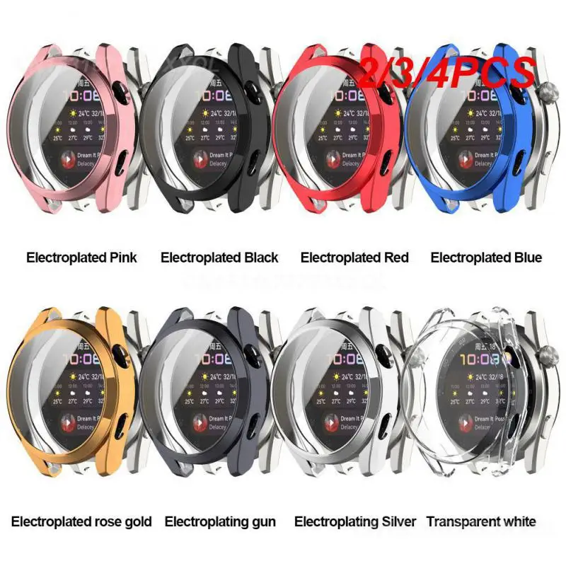 2/3/4PCS Protective Shell For Watch3 Tpu Soft Rubber Glass Screen Accessories Protective Bumper Scratch Resistant