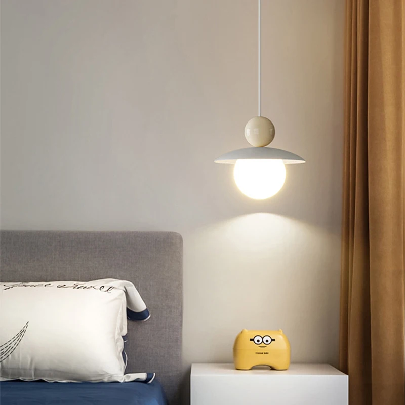 Nordic LED Pendant Light  Cream Style Modern Hanging Lamp Indoor Lighting Room Decor Chandeliers For Living Room Bedside Bedroom