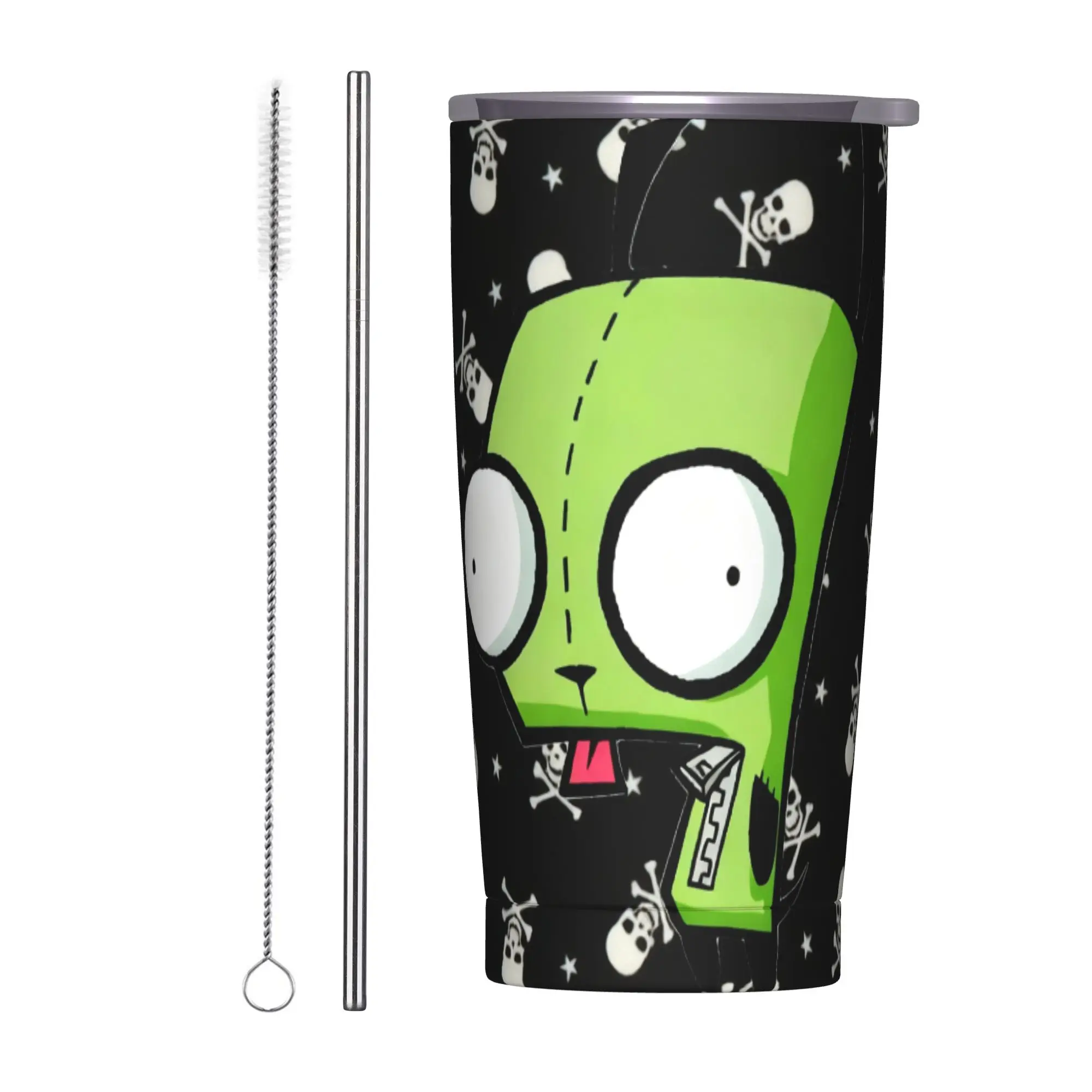 

Термокружка I-Inva-der Z-Zims из нержавеющей стали, 20 унций, для кемпинга, с крышкой и соломинками, для автомобиля, для холодных и горячих напитков