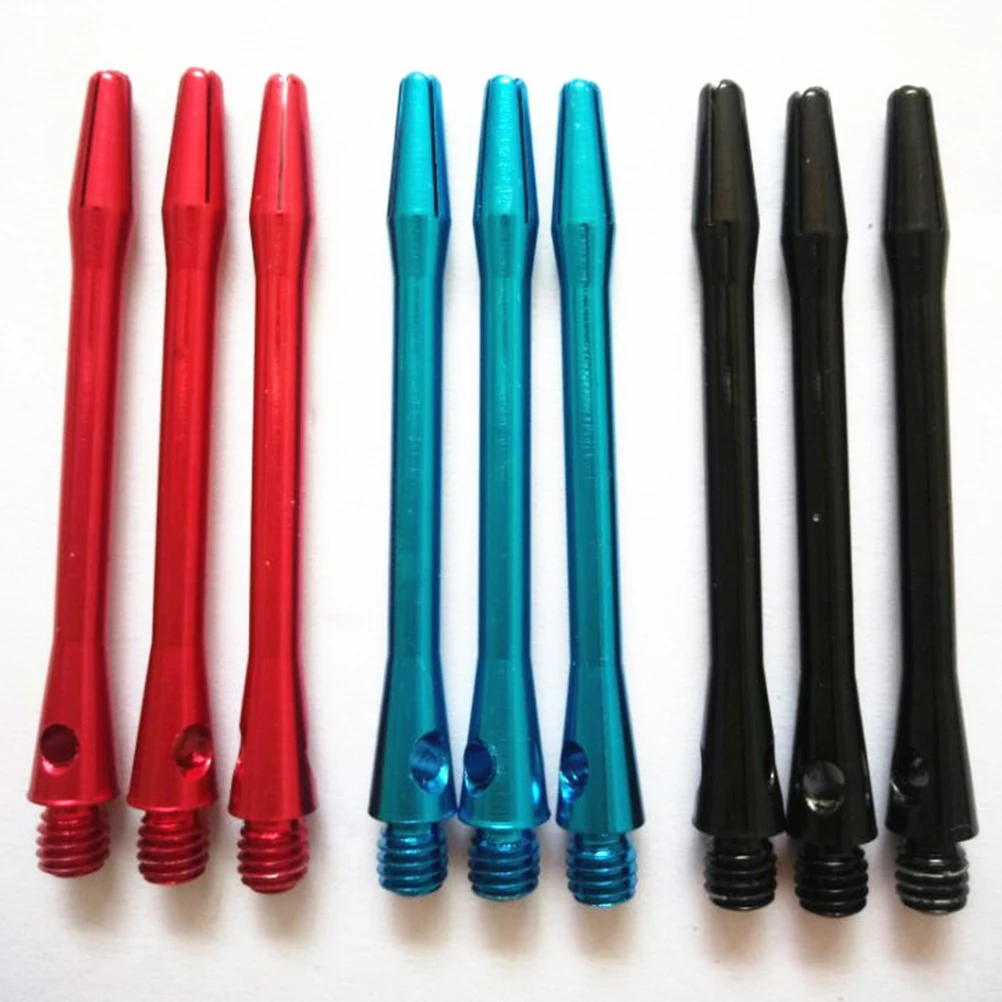 

27pcs 4.5mm Aluminium Alloy Dart Shafts Medium Length 48mm Replacement for Steel Soft Tips 2BA Thread Sturdy Sport Throwing Toy