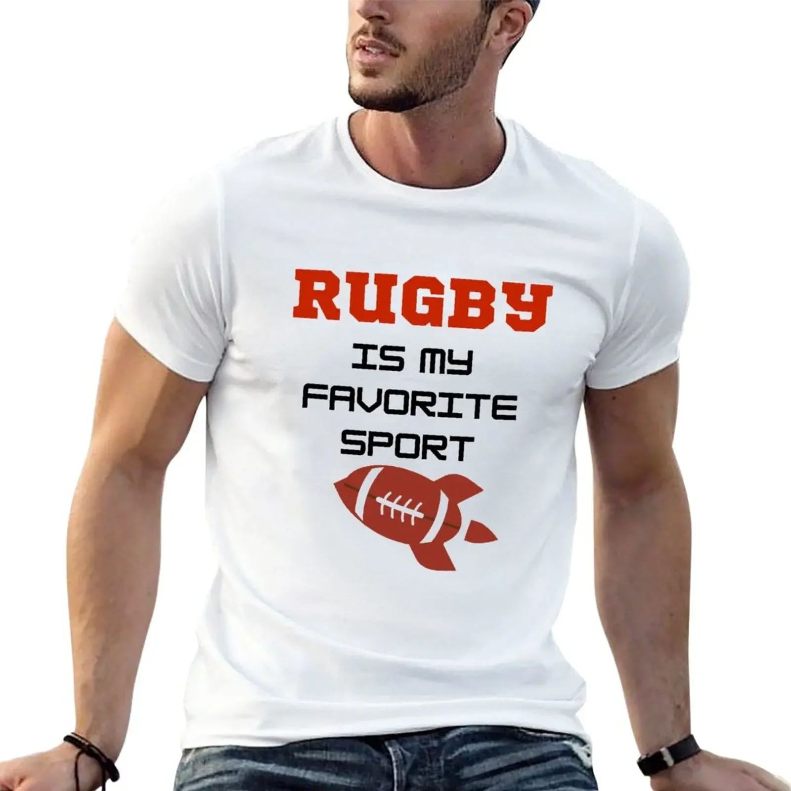 Rugby Is My Favorite Sport, Rugby season 2021 T-Shirt hippie clothes summer clothes black t shirts for men