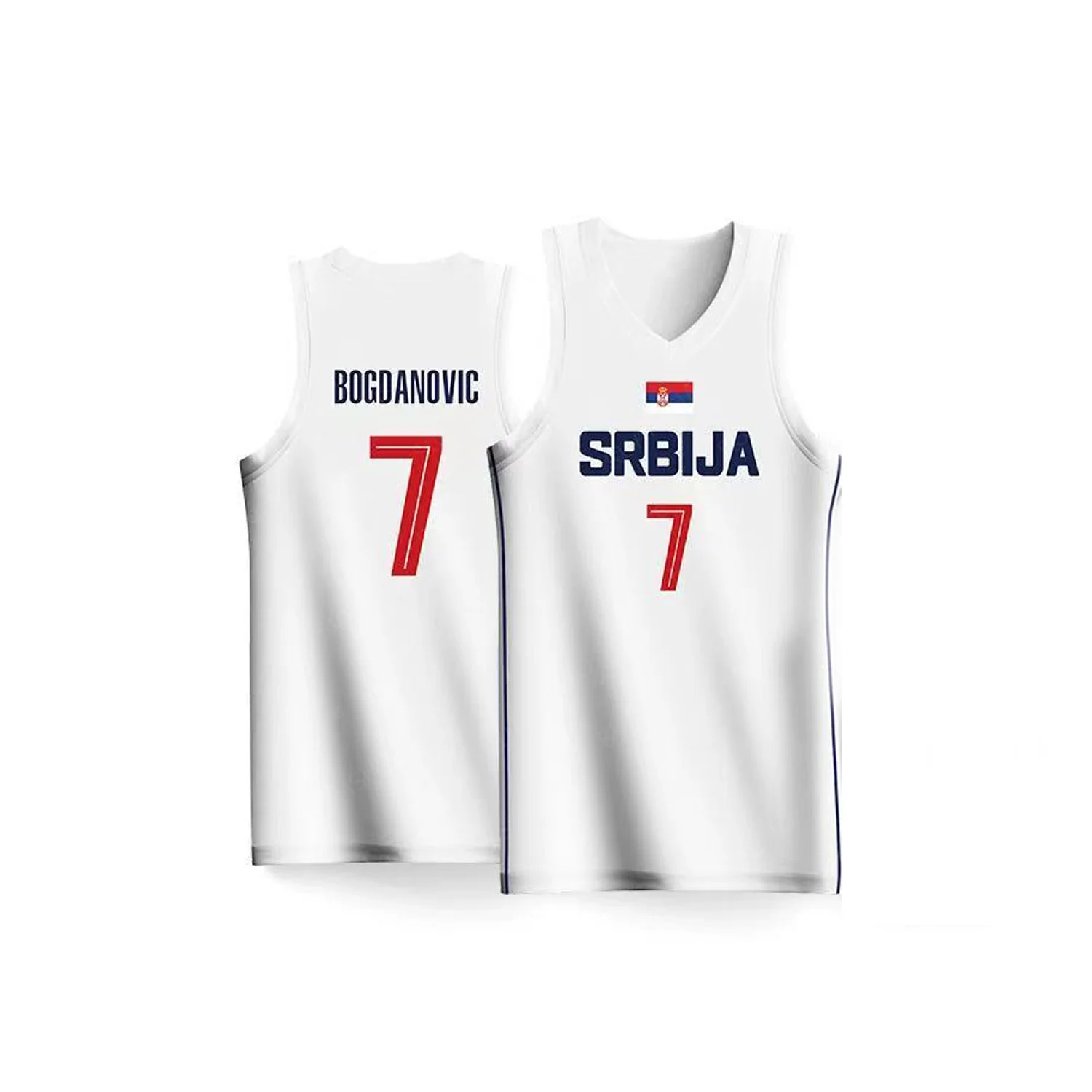 Men Basketball Training Unisex Swingman Player Nikola Bogdan Replica Jersey High Quality Quick-Dry Dasketball Vest Teenager Tops