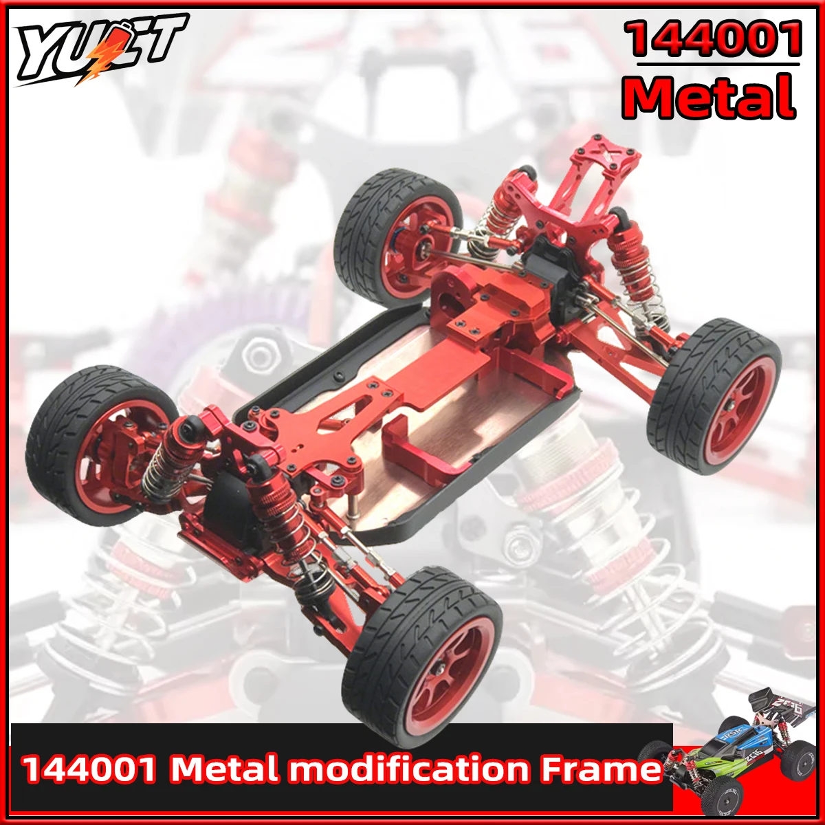 

WLtoys 144001 Радиоуправляемый автомобиль Металлическая модификация Рамка 1/14 144010 Обновление деталей Передний бампер Амортизаторы Хвостовое крыло Колесо Сервопривод