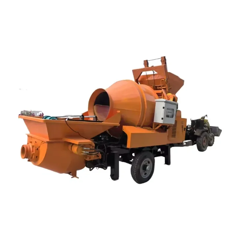 Best Price Portable Diesel Concrete Mixer with Pump & Motor High Load Capacity 20-30M/H Productivity 80m Vertical Conveying