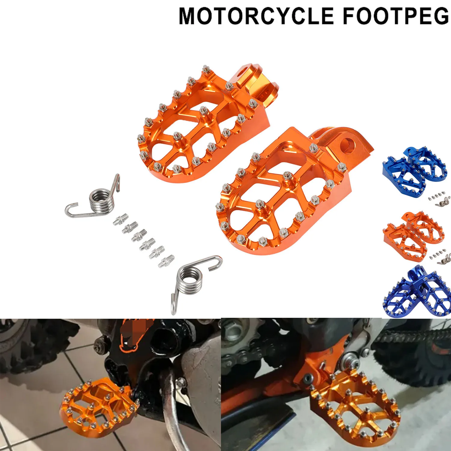 CNC Foot Rests Footrest footpegs Pegs Pedals For KTM EXC SX XCF SXF XC XCW XCFW 65 85 125 150 200 250 300 350 450 ADVENTURE 990