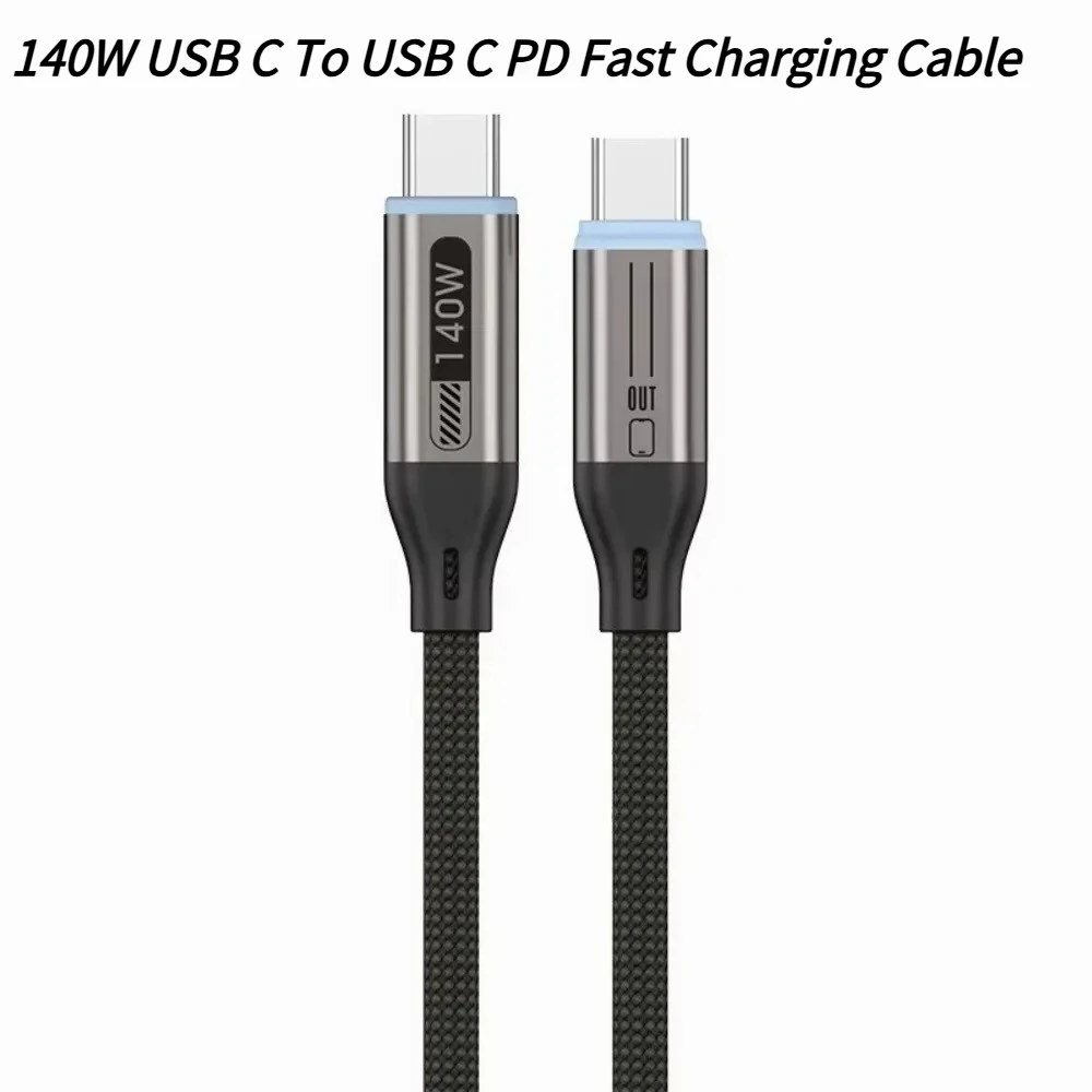 140W USB C To USB C Fast Charging Cable Type C Phone Charger Data Cord For iPhone Samsung Xiaomi Huawei Fast Charge Braided Wire