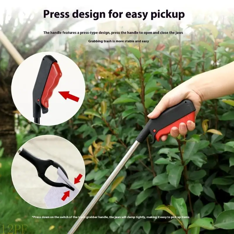 12PF 30cm Reinforced Garbage Claw  Waste Grabber With Nonslip Handle Garbage Picking Pliers For Recycling Sorting Tasks