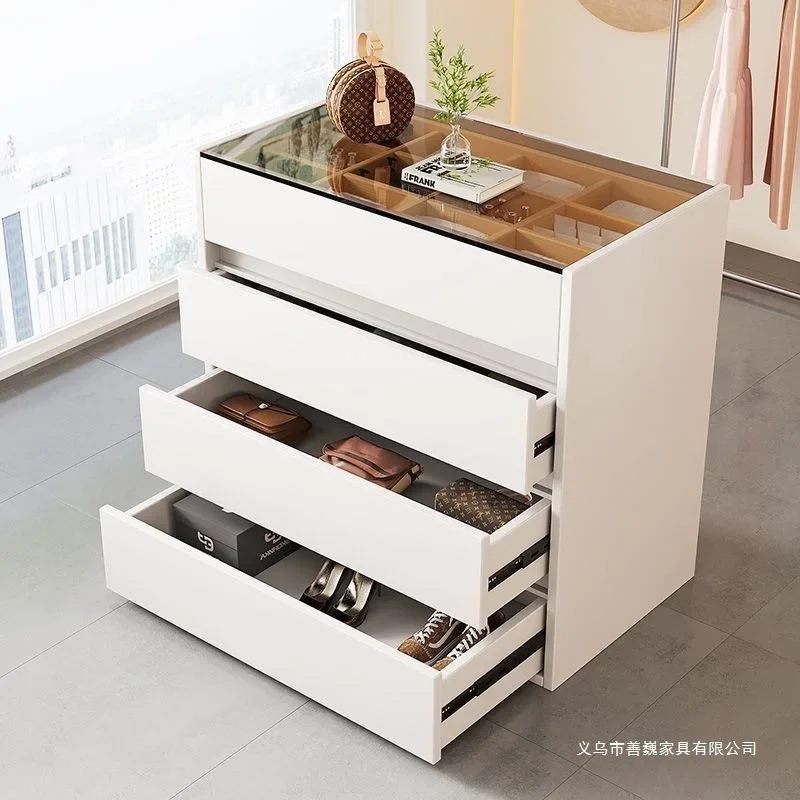 Jewelry tempered glass cloakroom cabinet Small floor-to-ceiling Nakajima display cabinet Display cabinet Jewelry clothing store