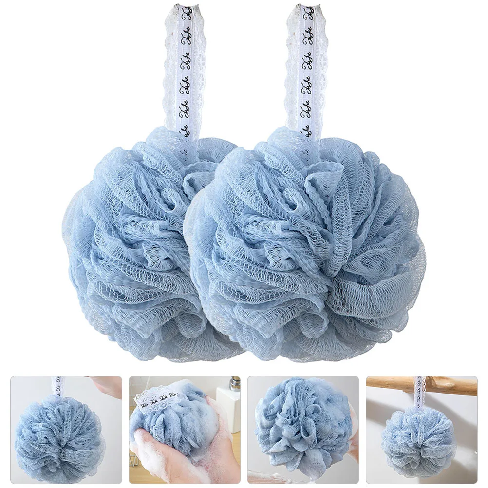 

2Pcs Portable Bathing Balls Daily Use Shower Sponges Household Wear-Resistant Bath Loofahs Comfortable Exfoliating