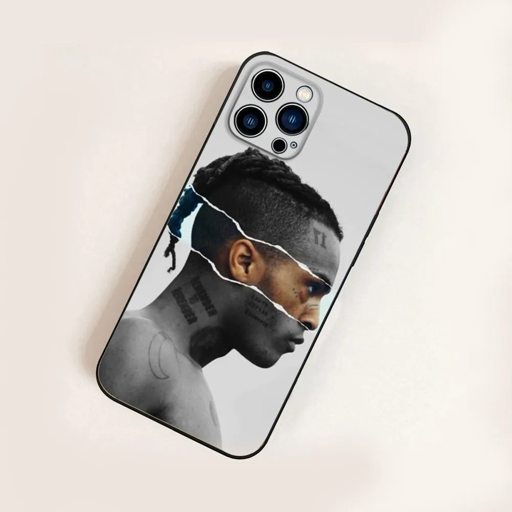 Rapper X-XXXTentacionS Phone Case For iPhone 16,15,14,13,12,11,Pro,X,XS,Max,XR,Plus,Mini Black Silicone Soft case