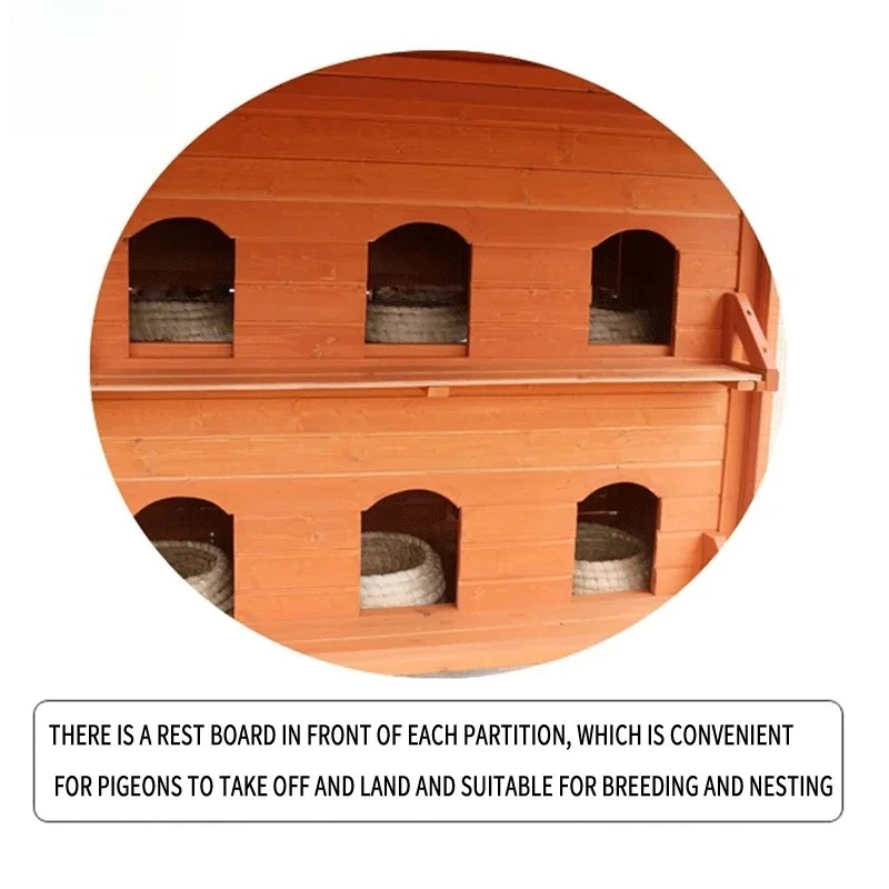 New Design Large Rainproof Wood Outdoor Pigeon & Poultry Farm Breeding Cage Pet House Furniture for Urban Farms & Gardens