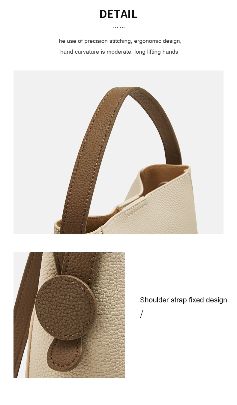 Foxer Split Leder Dame Umhängetasche Frauen große Kapazität Eimer Umhängetasche Top-Qualität stilvolle Handtasche elegante Tasche – Detail 7