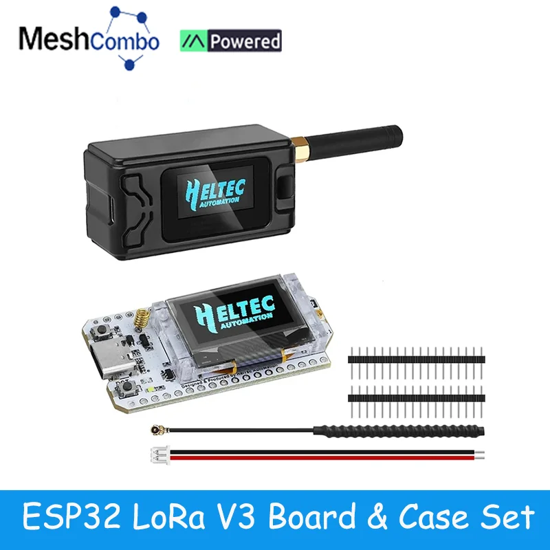 

Heltec V3 With Case Meshtastic ESP32 SX1262 LoRa 32 Dev-Board Kit Case 915MHz Multi-Band WiFi BLE OLED USB-C Support Arduino IoT