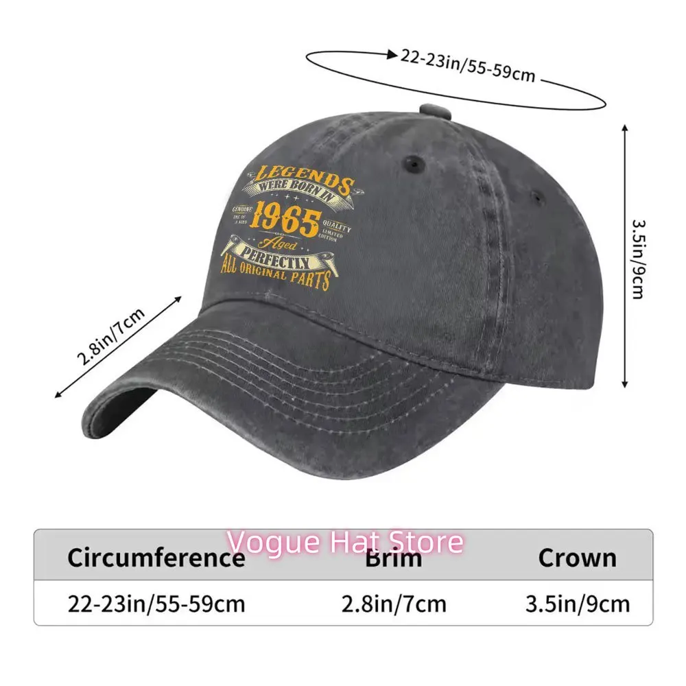 Exquisite Legendary Figure Washed Baseball Cap Born in 1965, Adjustable Buckle Design, Lightweight And Breathable, Universal for