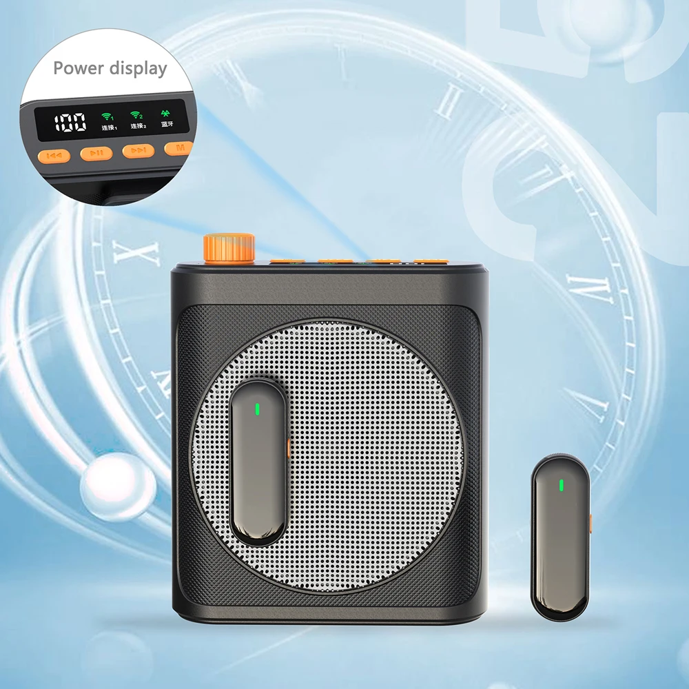 مكبر صوت لاسلكي صغير مع ميكروفون Lavalier مضخم صوت محمول للمعلمين وكبار السن والدليل السياحي والمدربين، #6