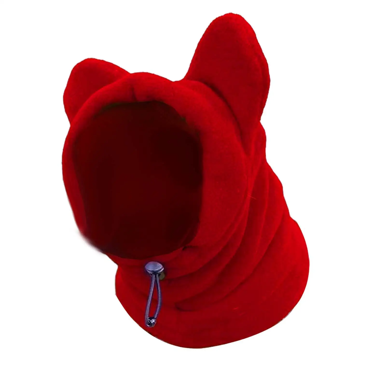 Dog Hood Warm Hat Winter Pet Hat Windproof Fleece Adjustable Dog Ears Cover Headwear for Medium to Large Dog Camping Training