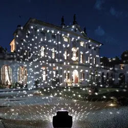 Luces Led de nevadas, luces de proyector exteriores de copo de nieve impermeables giratorias con control remoto inalámbrico para Patio, jardín, Navidad