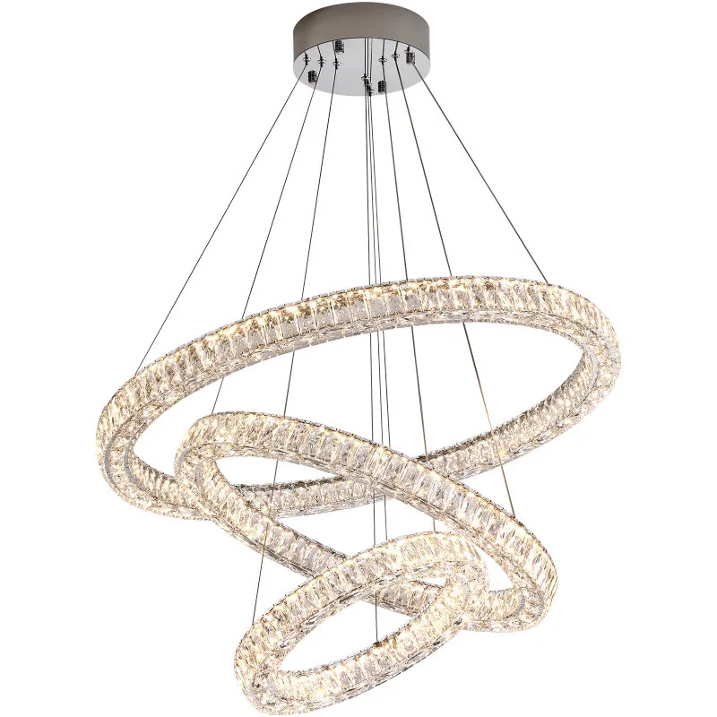 

Living room crystal chandelier Italian light luxury high-end bedroom lamps