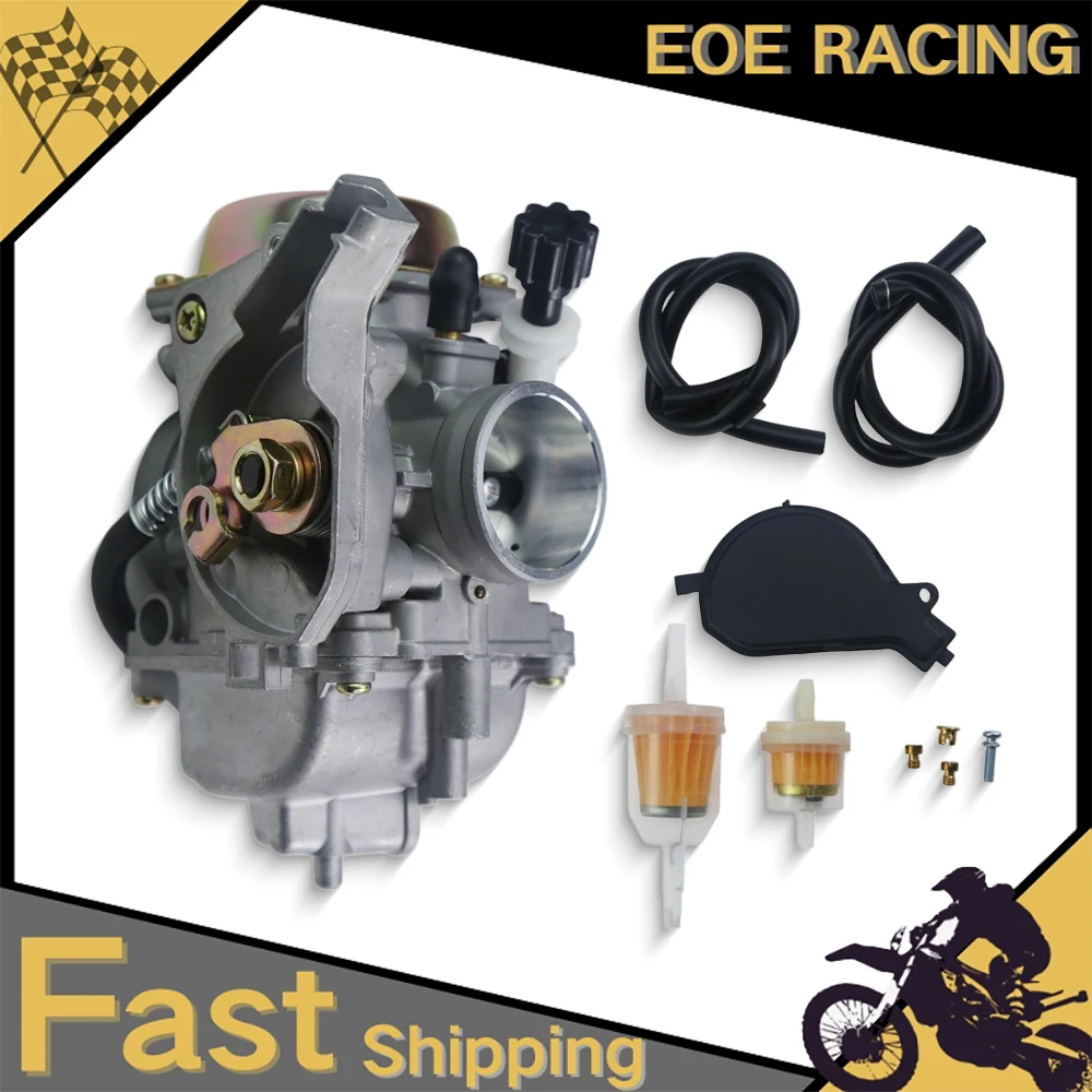 

Carburetor Carb Kit for Suzuki LTA400 Eiger 400 2WD 4WD 2002-2007, Complete Set with Fuel Filter Hose Gasket