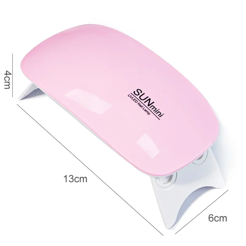 Nagellampe für den Heimgebrauch zum Trocknen von Nagellack, Lack mit USB-Kabel, 6 W, Mini-Nageltrockner, tragbar, 6 LEDs, UV-Maniküre-Lampe