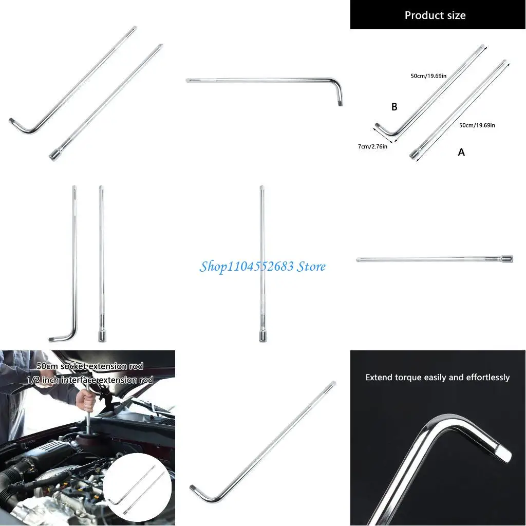 

Y6GD High Torque 50cm 1/2Inch Socket Extension Metal Tool For Precisions Repairs