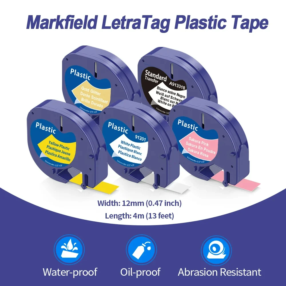 Meerdere Kleuren Letratag Label Tape 12Mm Cartridge 91201 91331 91221 Compatibel Voor Dymo Letratag Labelmaker LT-100H Lt200b Qx50