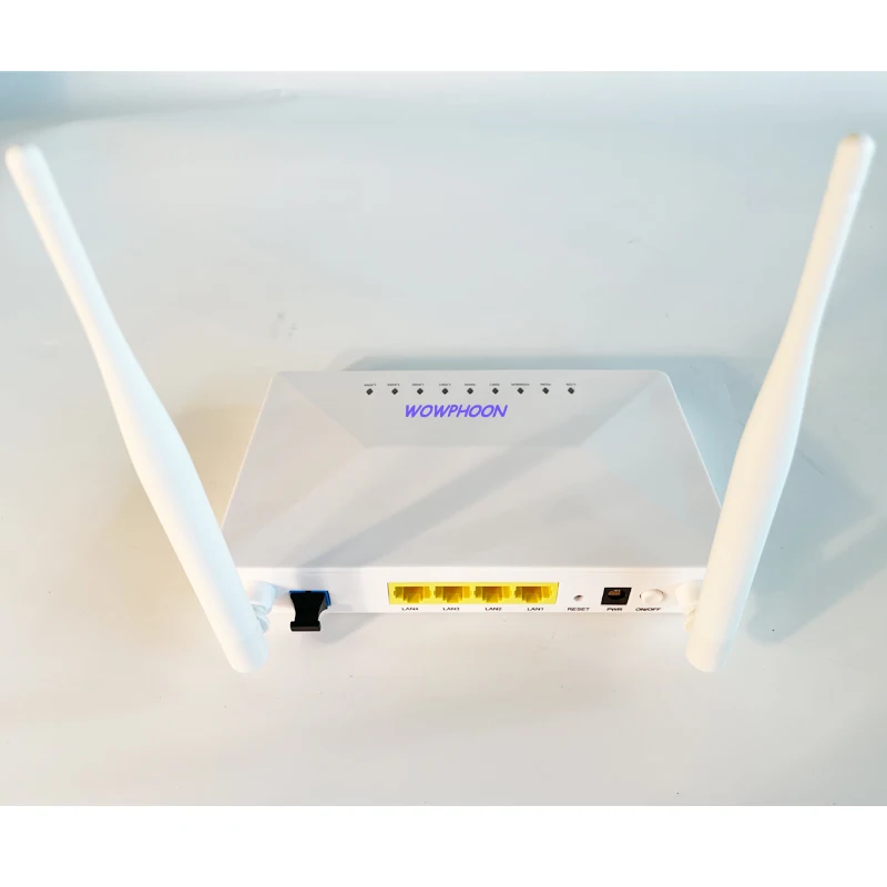 RL804GW ONU XPON ONT 1GE 3FE 2.4G WiFi 5DBI English Firmware ONU Fibra Optica XPON Wifi Router Optical Network Terminal