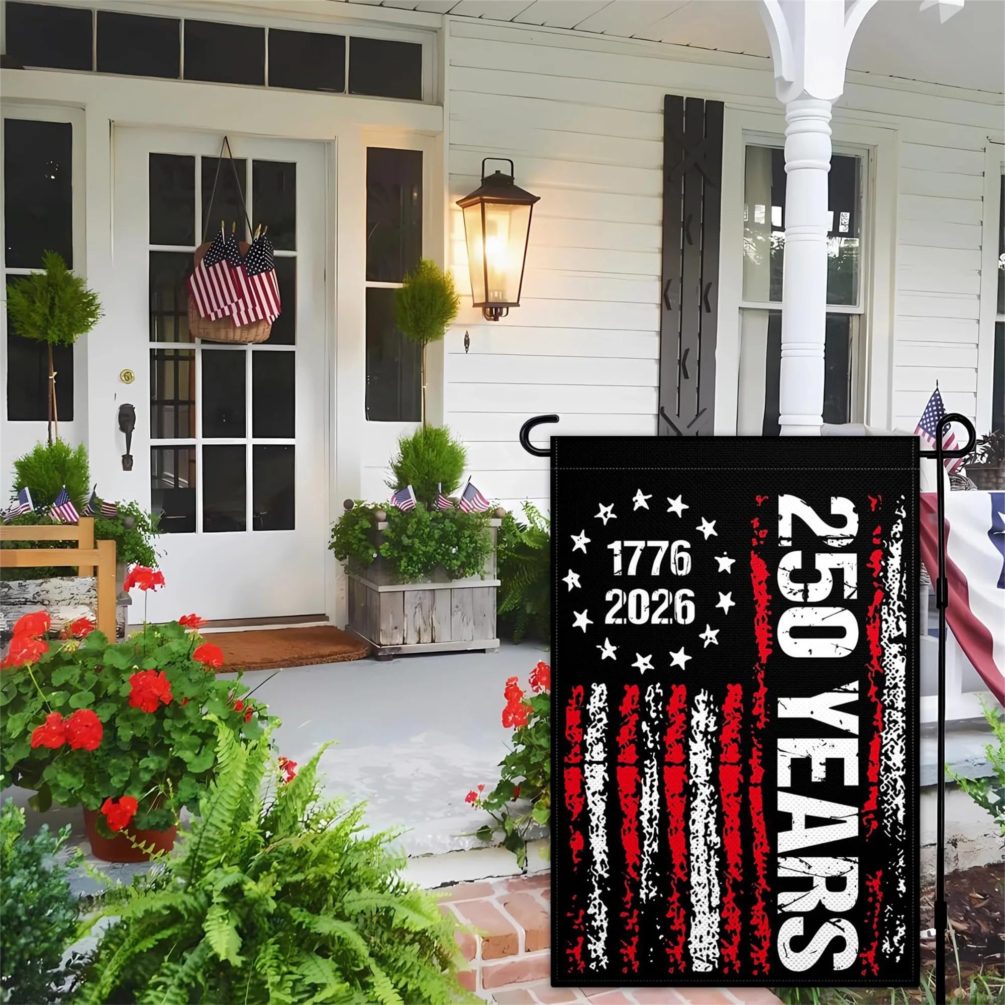 250 Years America Garden Flag Double Sided 250th Anniversary Welcome Flag Patriotic Yard Flag - Celebrate with this Patriotic