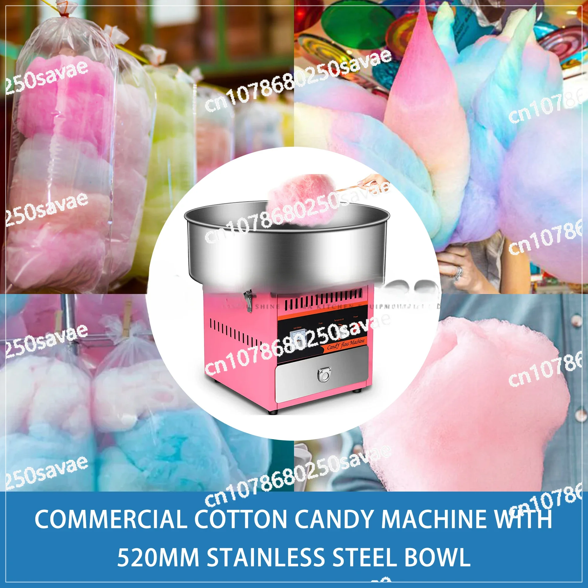 1000W Commercial Sugar Automatic Cotton Candy Making Machine Floss Small Cotton Candy Machine Electric Cotton Candy Machine