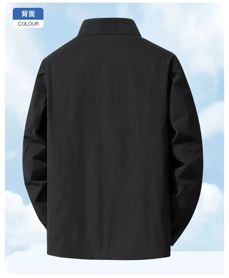 Neue 2026 Frühjahr/Sommer Nahtlose Sonnenschutzjacke Lässige Dünne Herrenjacke Business High-End Slim Fit Umlegekragen Oberbekleidung – Detail 11