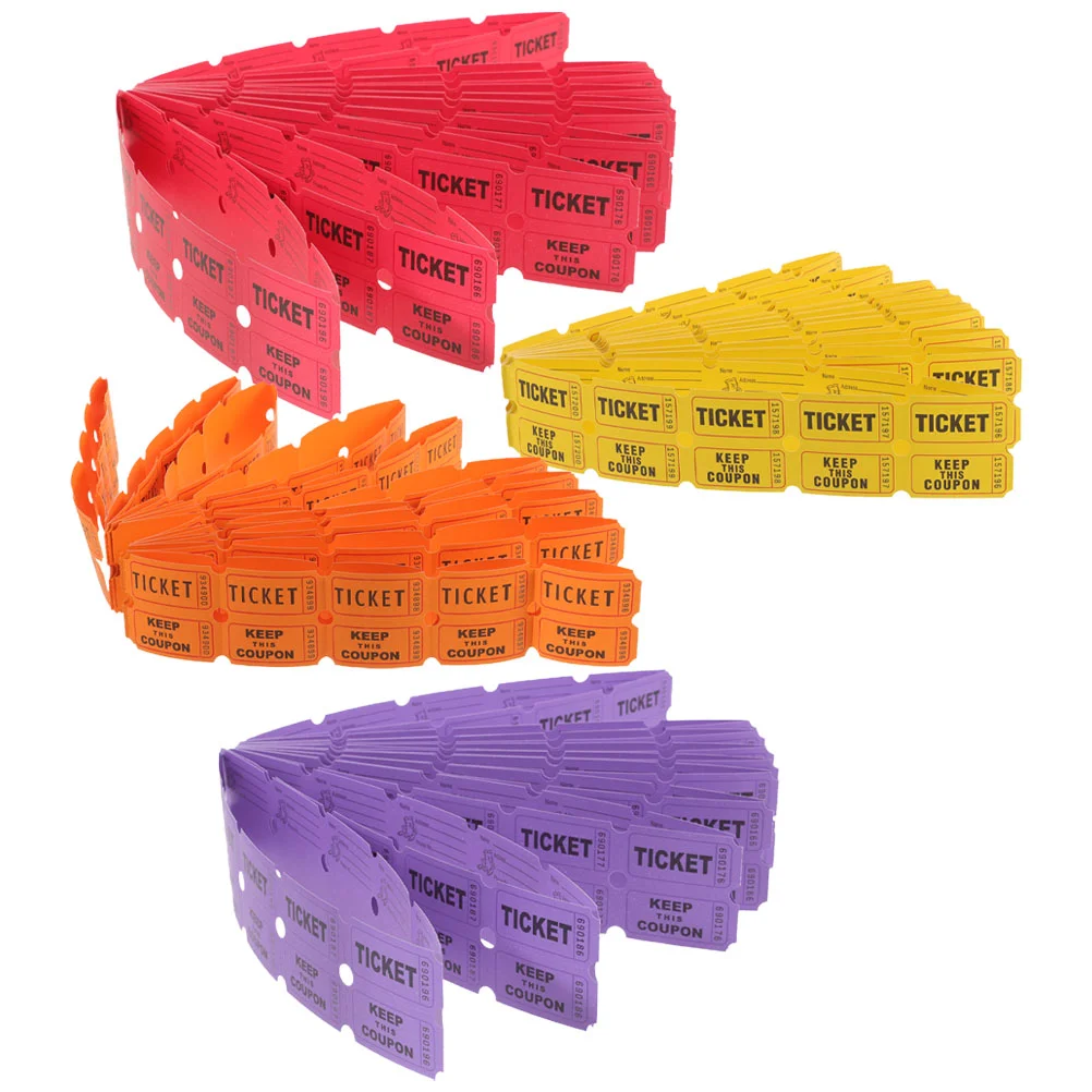 400 Pcs Raffle Tickets Party Supply for Concert Labels Paper Single Entrance Lottery