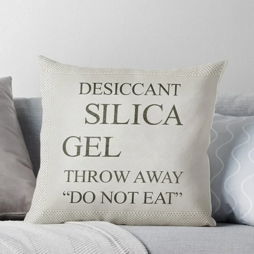 Silica Gel Bag Fashion Desiccant Do Not Eat Throw Pillow Pillowcase christmas supplies pillow