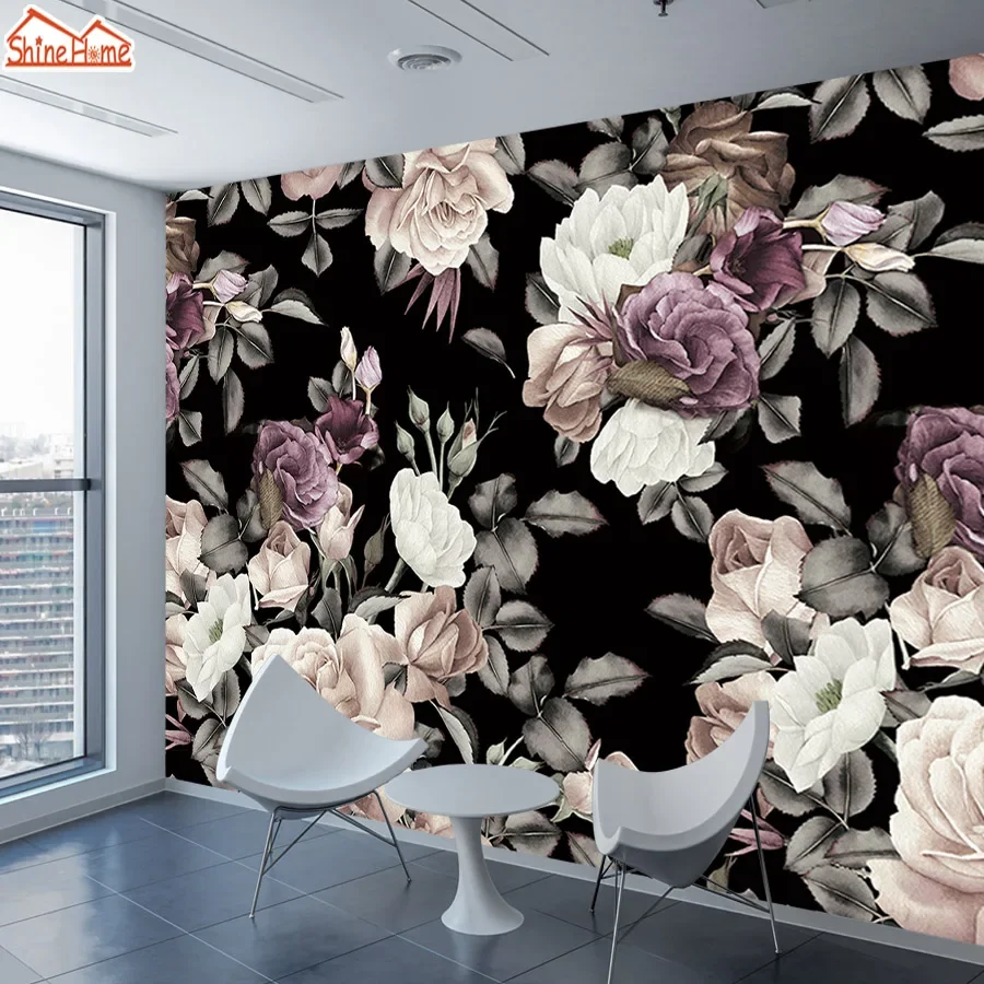 Modern Photo Peel and Stick Wallpaper for Living Room Contact Wall Papers Home Decor Art Renovation Background Peony Mural Roll