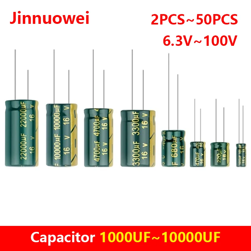 6.3V 10V 16V 25V 35V 50V 63V 80V 100V High Frequency Low ESR Capacitor 1000uf 1200uf 1500uf2200uf 3300uf 4700uf 6800uf 10000uf