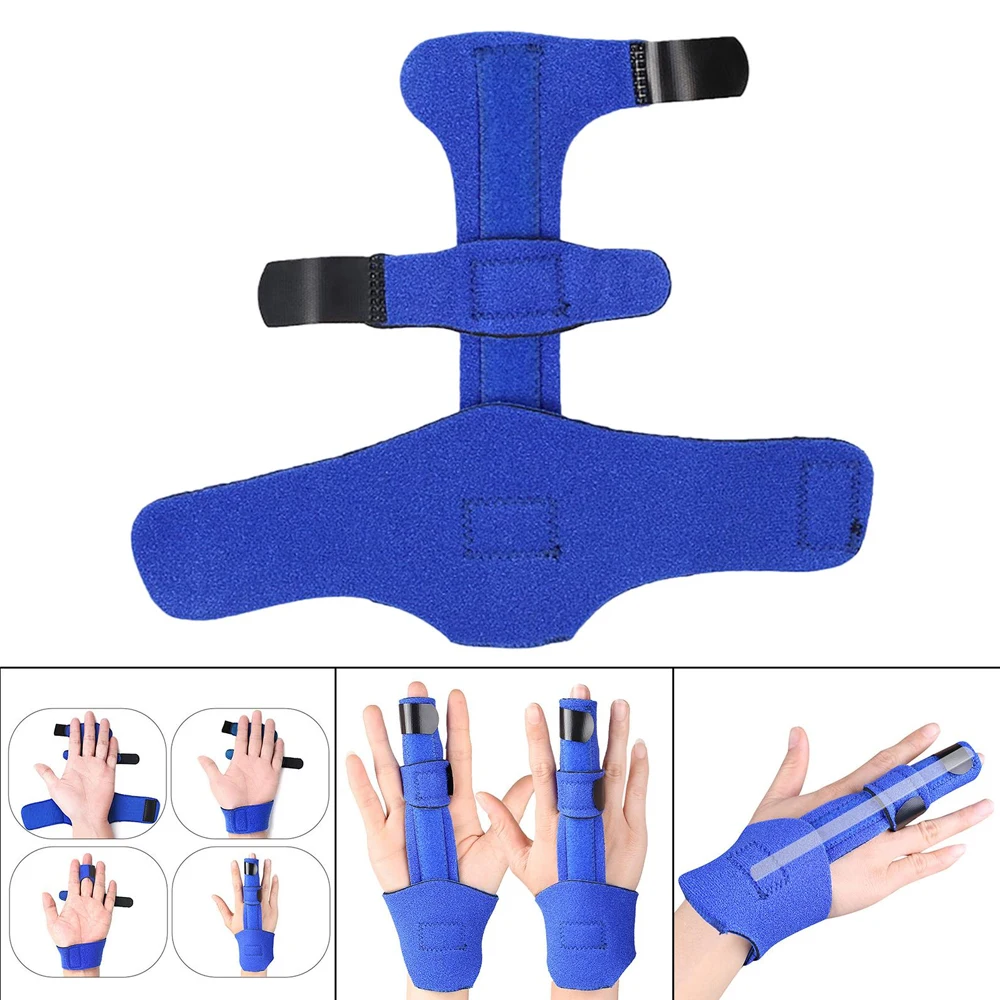 1Pcs Professional Breathable Anti-slip Finger Splint Wrap Fracture Protection Brace Corrector Support with Fixed Tape Bandage