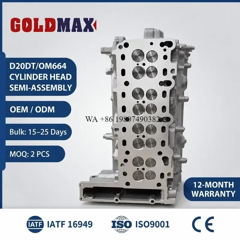 wmwmnu for GOLDMAX D20DT D20CT OM664 Cylinder Head Semi-Assembly 6640101097 6710101120 for SsangYong Kyron Actyon 2.0 CRDi
