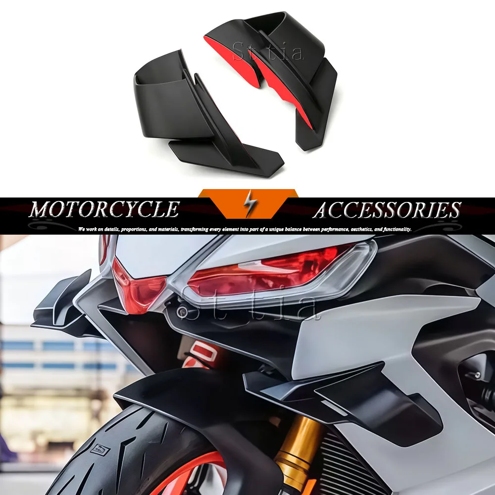 For Aprilia RS660 RS 660 2020 2021 2022 2023 2024 Motorcycle Side Winglet Front Spoiler Wing Fairing Fixed Lower lip Wing