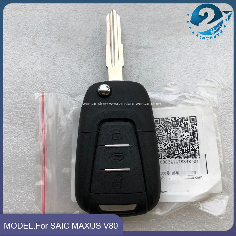 Original Smart Remote Key 433Mhz with ID47 Chip for SAIC MAXUS Pick-up T60 LDV V80 G10 FOB Folding Remote Key