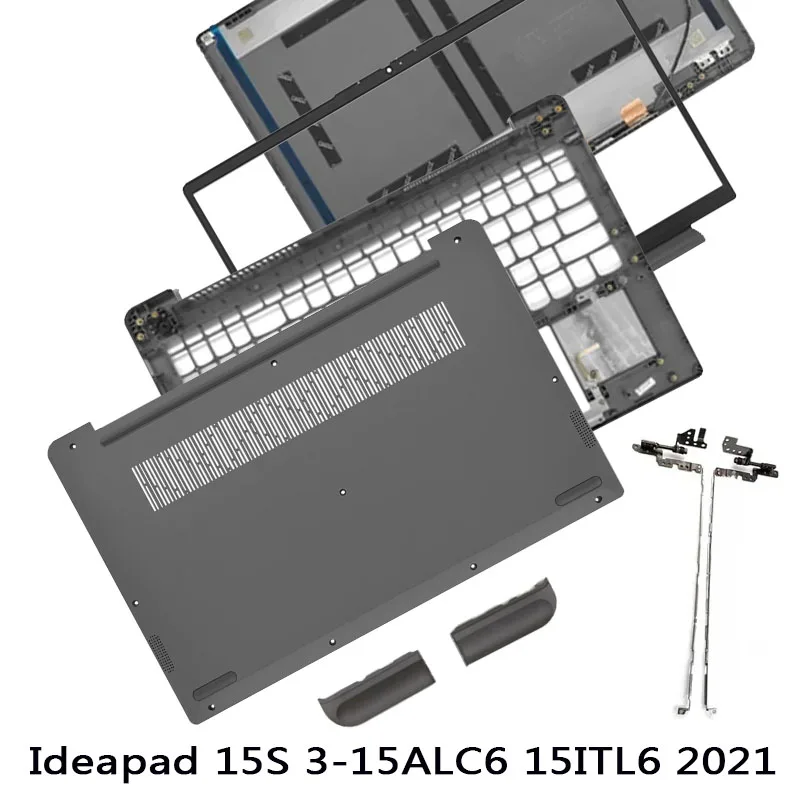 For Ideapad 15S 3-15ALC6 15ITL6 2021 LCD Screen Back Cover Front Bezel Palmrest Upper Top Case Bottom Cover silver gray