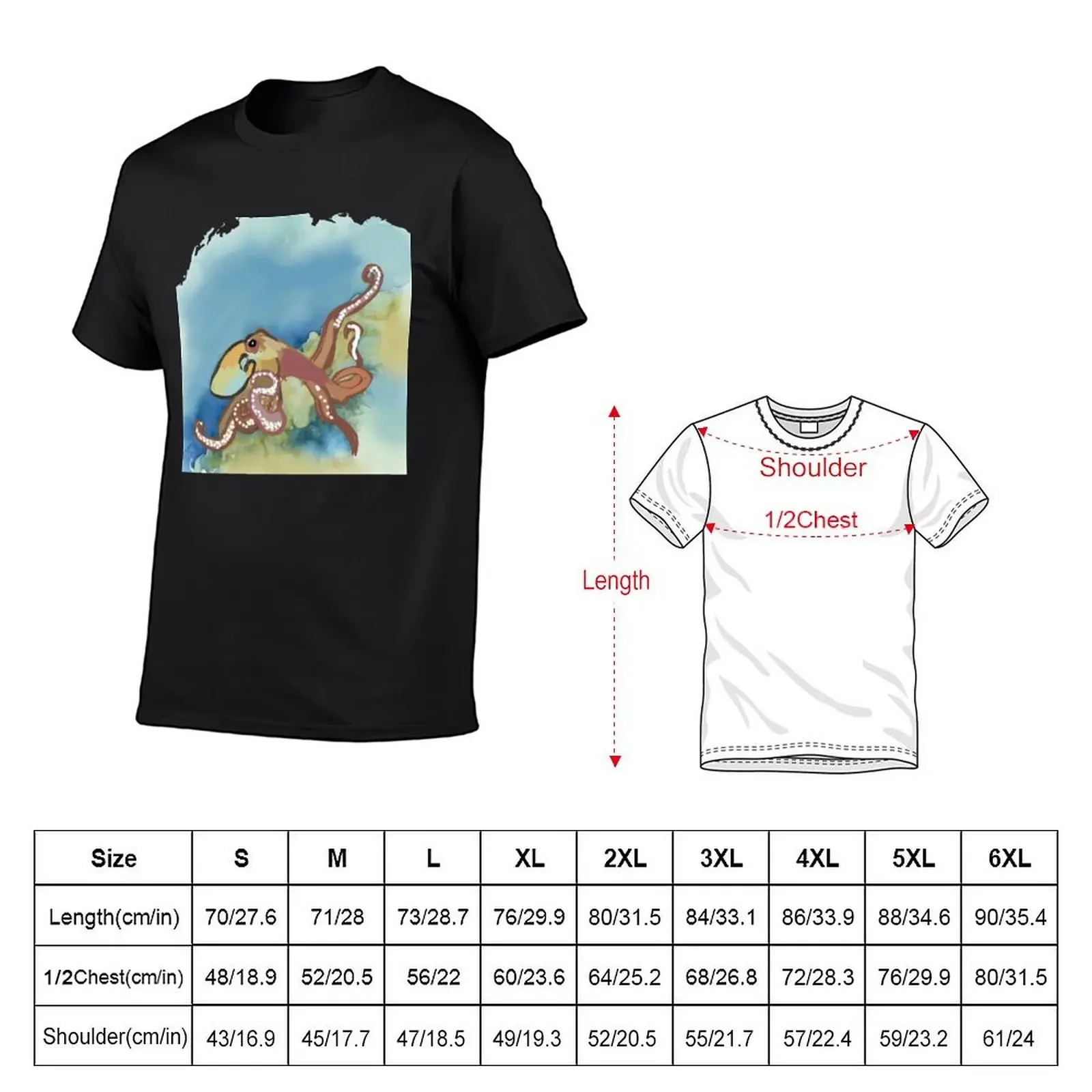 Octopus T-shirt kawaii clothes customs boys whites mens funny t shirts image 5