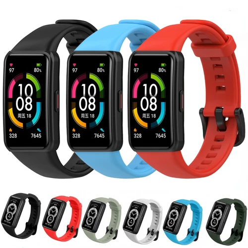 Correa de silicona para Huawei Band 6/Honor Band 6 Sport Original de repuesto pulsera inteligente para Huawei Band 6 Correa