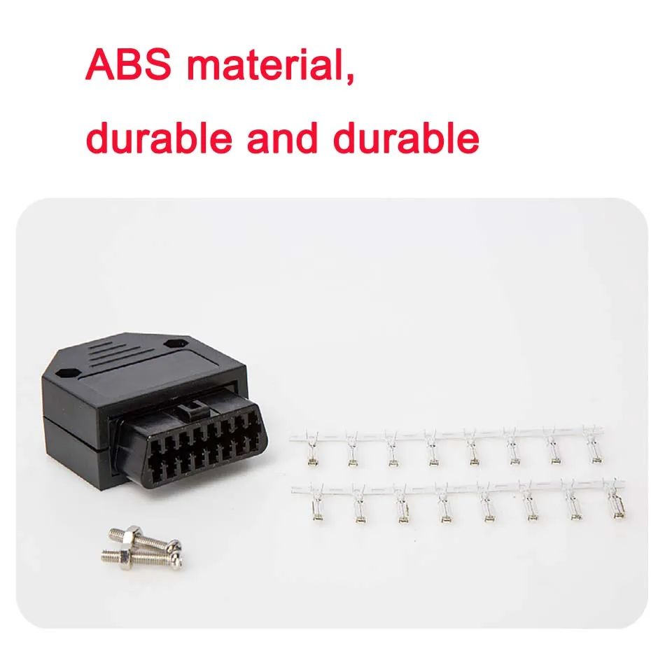 Porta diagnostica OBD2 automobilistica connettore femmina a 16 Pin spina OBD + guscio + terminale + vite + scheda di linea presa adattatore per auto