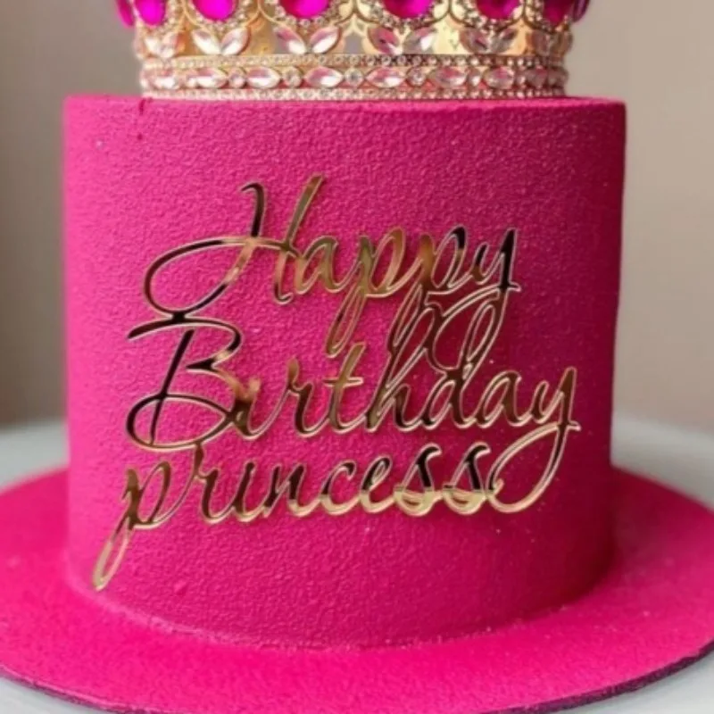1/3/5x акриловый топпер для торта «С Днем Рождения», королевы, принцессы, золотые, серебряные топперы для торта, декор для дня рождения, товары для детского душа