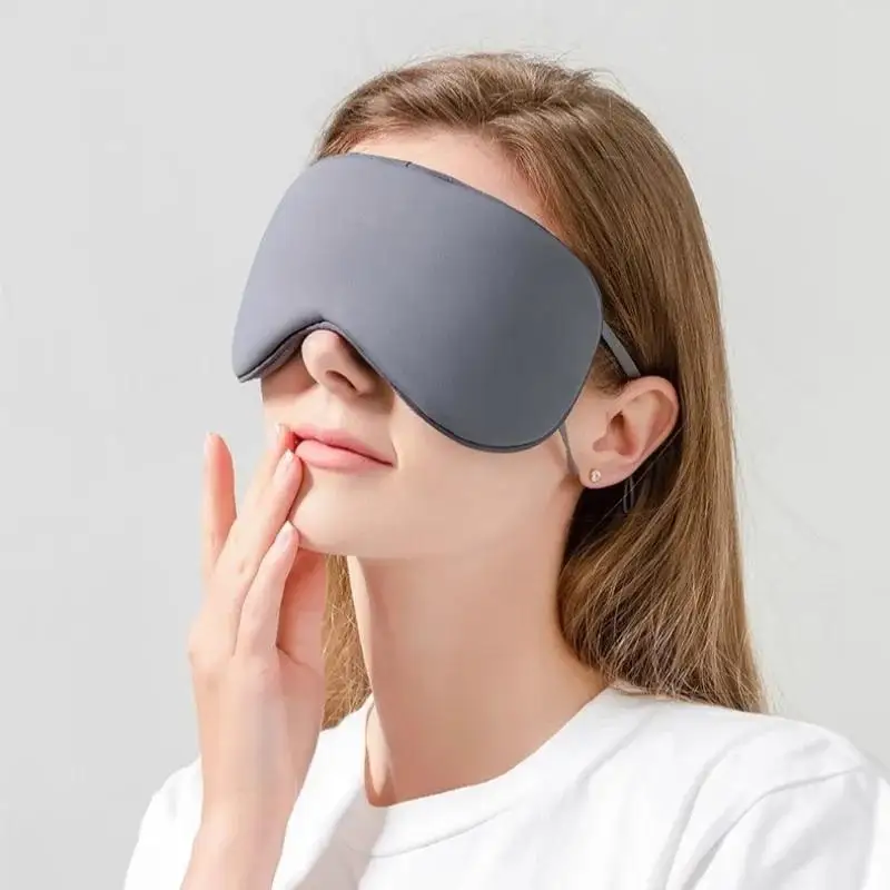 2026 NEW 1PC Breathable Ice Silk Eye Mask Adjustable Warm Cool Dual Use Light Blocking Sleep Mask Comfort For Travel Nap Bedroom view 5