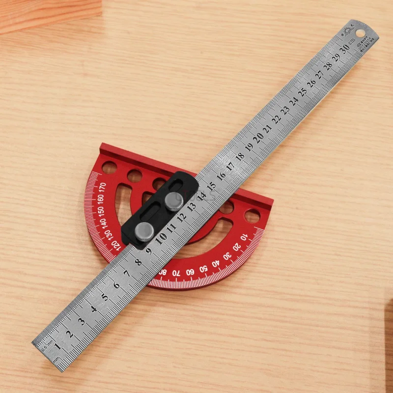 Adjustable Angle Ruler High-precision Multi-function 90-degree Angle Protractor Angle Measuring Instrument Industrial Tools